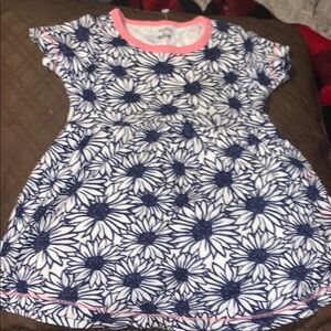 Touched by nature Floral Dress with Pink Trim